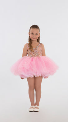 Embroidered Pink Short Dress For Girls – ALBINA DYLA