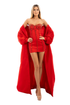 Short Red Dress with Red Cloack