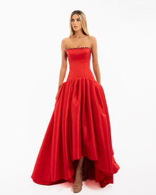 ROLAROLA★大人気★CLASSIC LONG BUSTIER DRESS Long Red Dress with Corset – ALBINA DYLA