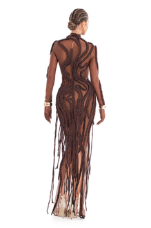 Braided Illusion Sheer Gown  ALBINA DYLA