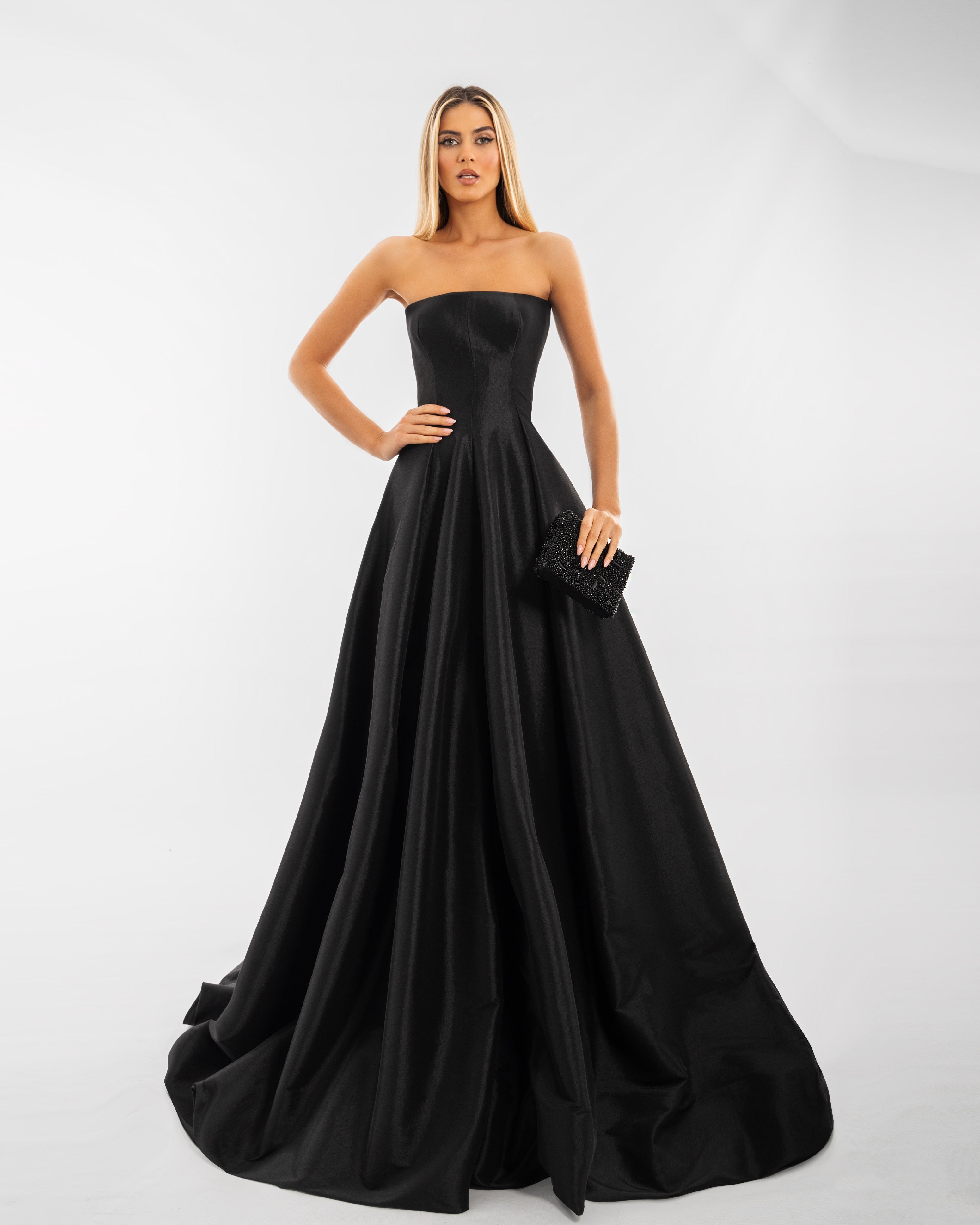 Long Black Dress with Corset – ALBINA DYLA