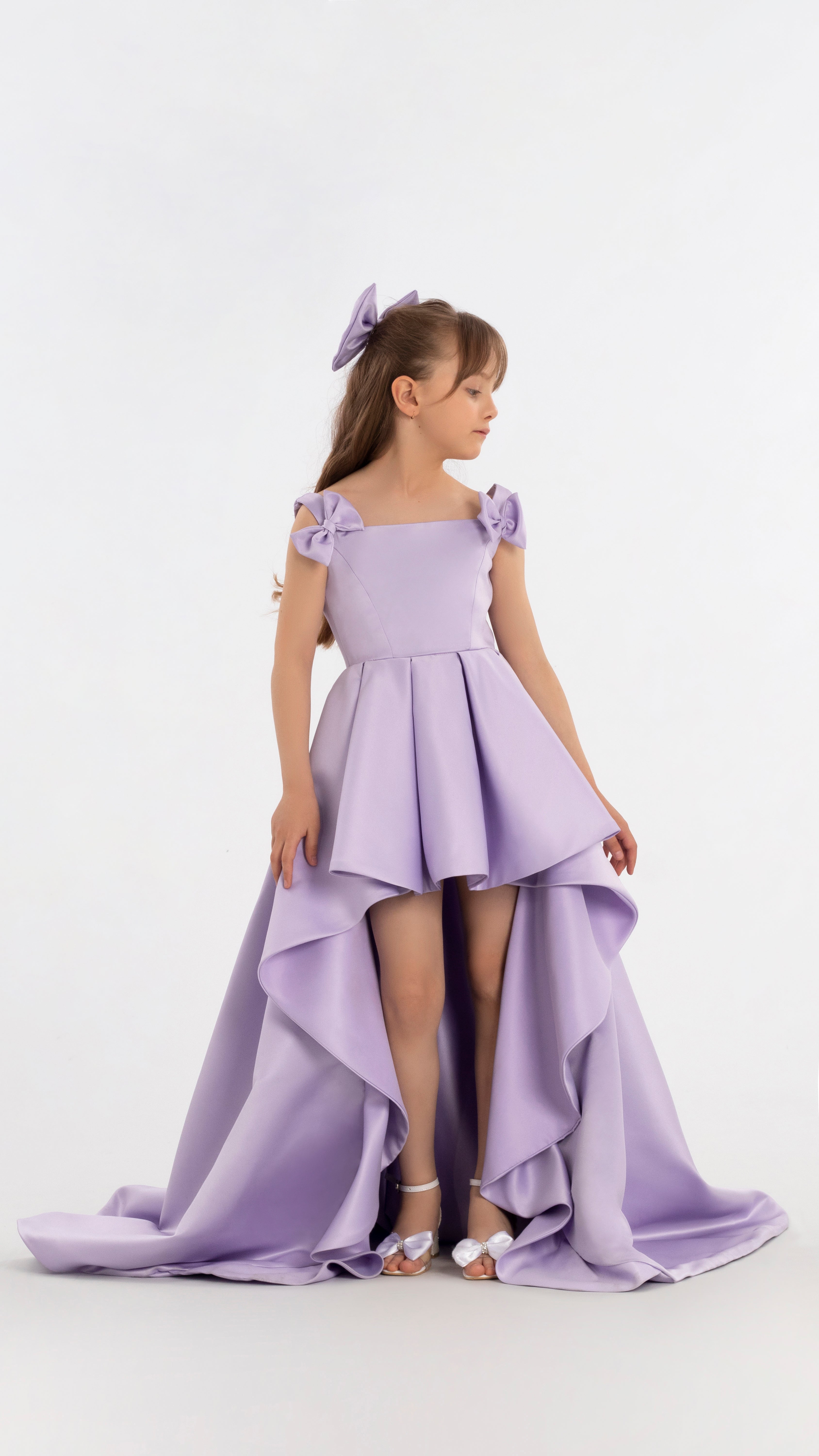 Purple Dress With Long Train for Girls 6y Purple Dress With Long Train for Girls 6y
