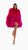 Crimson-Pink Feather Mini Dress