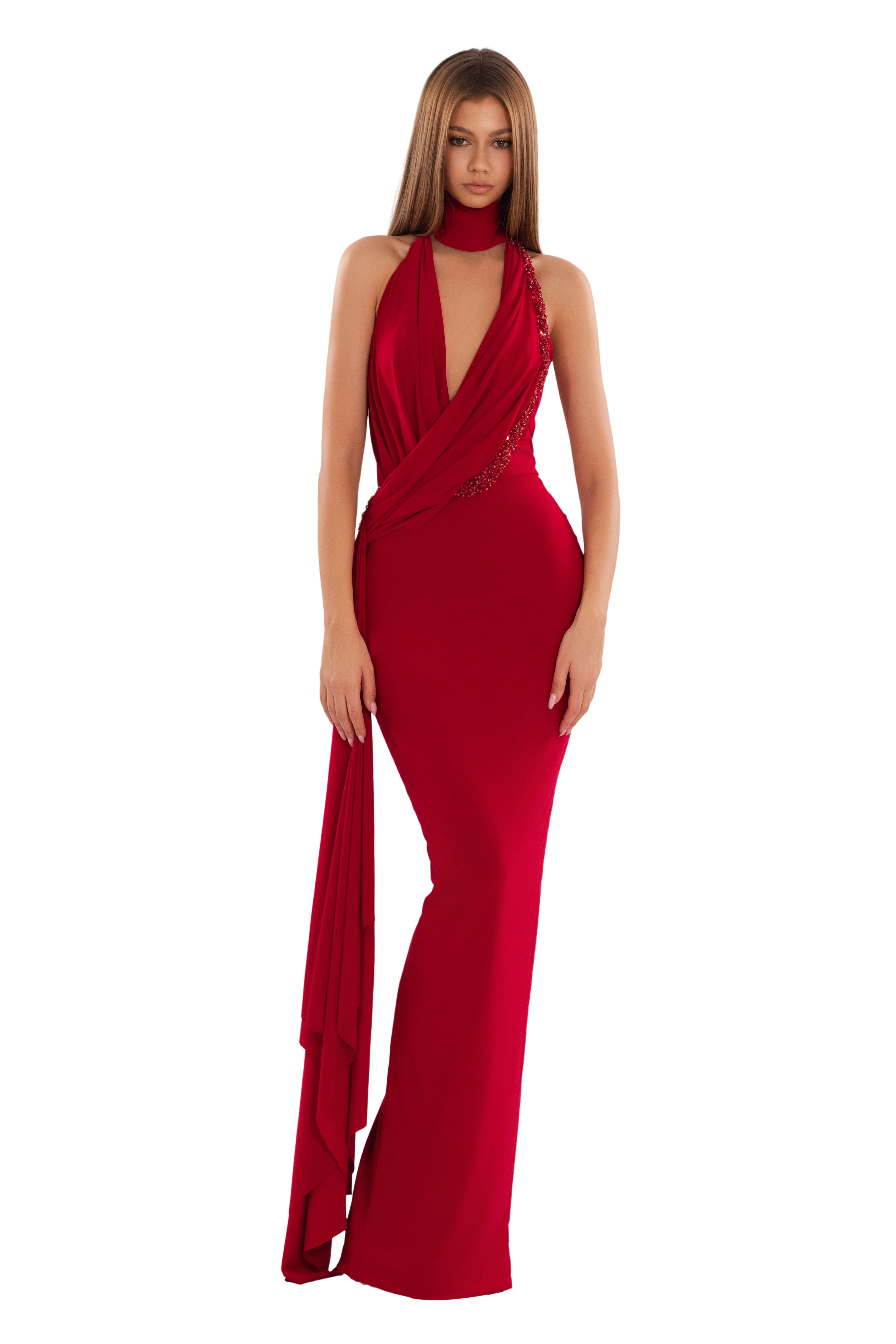 Halter Scarlet Gown ALBINA DYLA Halter Scarlet Gown ALBINA DYLA