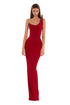 One-Shoulder Scarlet Gown