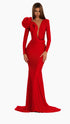 Bold Shoulder Gown with Sculptural Detail