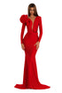 Bold Shoulder Gown with Sculptural Detail