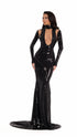 High Neck Sequin Gown