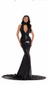 Halter Sequin Gown