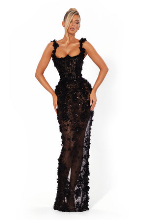 Eclipse Bloom black dress – ALBINA DYLA