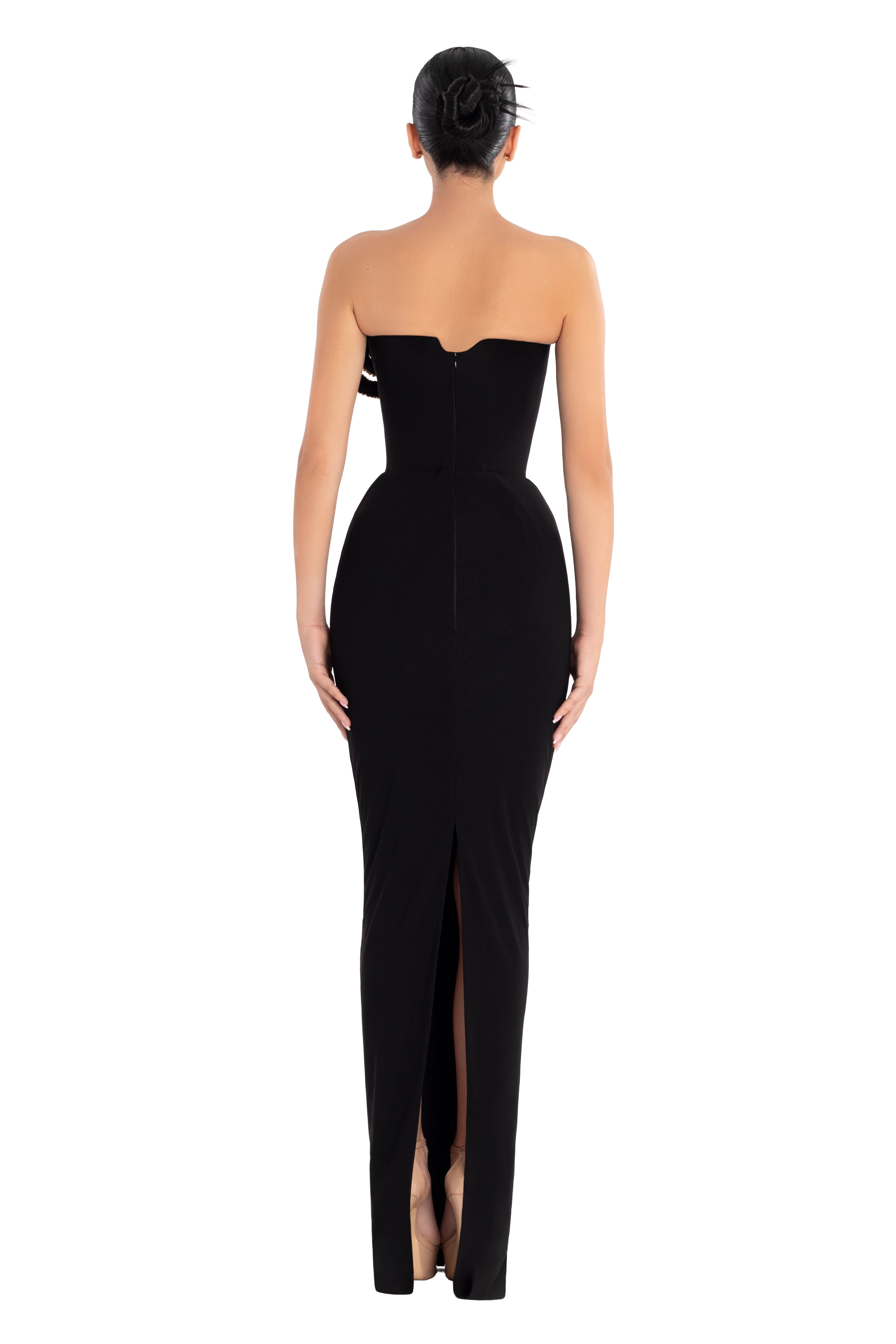 Black Evening Dress with Gold Embellishment ALBINA DYLA Black Evening Dress with Gold Embellishment ALBINA DYLA