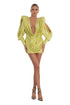 Short Green Draped Dress