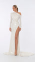 Open Shoulder White Long Dress