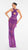 Cross X Neck Purple Long Dress