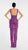 Cross X Neck Purple Long Dress