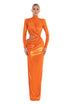 Long Orange Dress