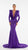 Royal Violet Long Dress With Open Chest