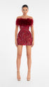 Cherry Feather Corset Dress