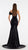 High Slit Black Metallic Dress