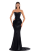 Black Metallic Open Side Dress