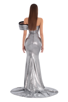 albina dyla silver dress Silver Long Dress ALBINA DYLA