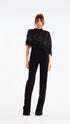 BLACK FRINGE JUMPSUIT