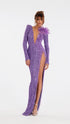 LAVENDER HIGH-SLIT GOWN