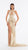 Front Detail Metallic Nude Dress