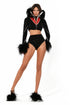 Two-Piece Black Set With Feathers