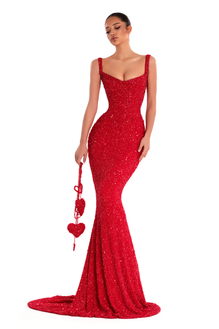 fitted lace wedding dress Lover's Dream red dress – ALBINA DYLA
