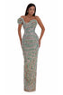 Maxi Dress With Crystals Details On the Front