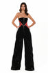 Black Beaded Jumpsuit