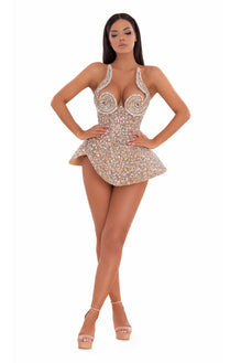 Short Mini Dress With Crystalized Horns – ALBINA DYLA