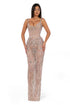 Champagne Neckline Gown