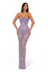 Lavender 3D Floral Gown
