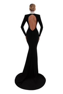 Jewel-Embellished Black Dress XS