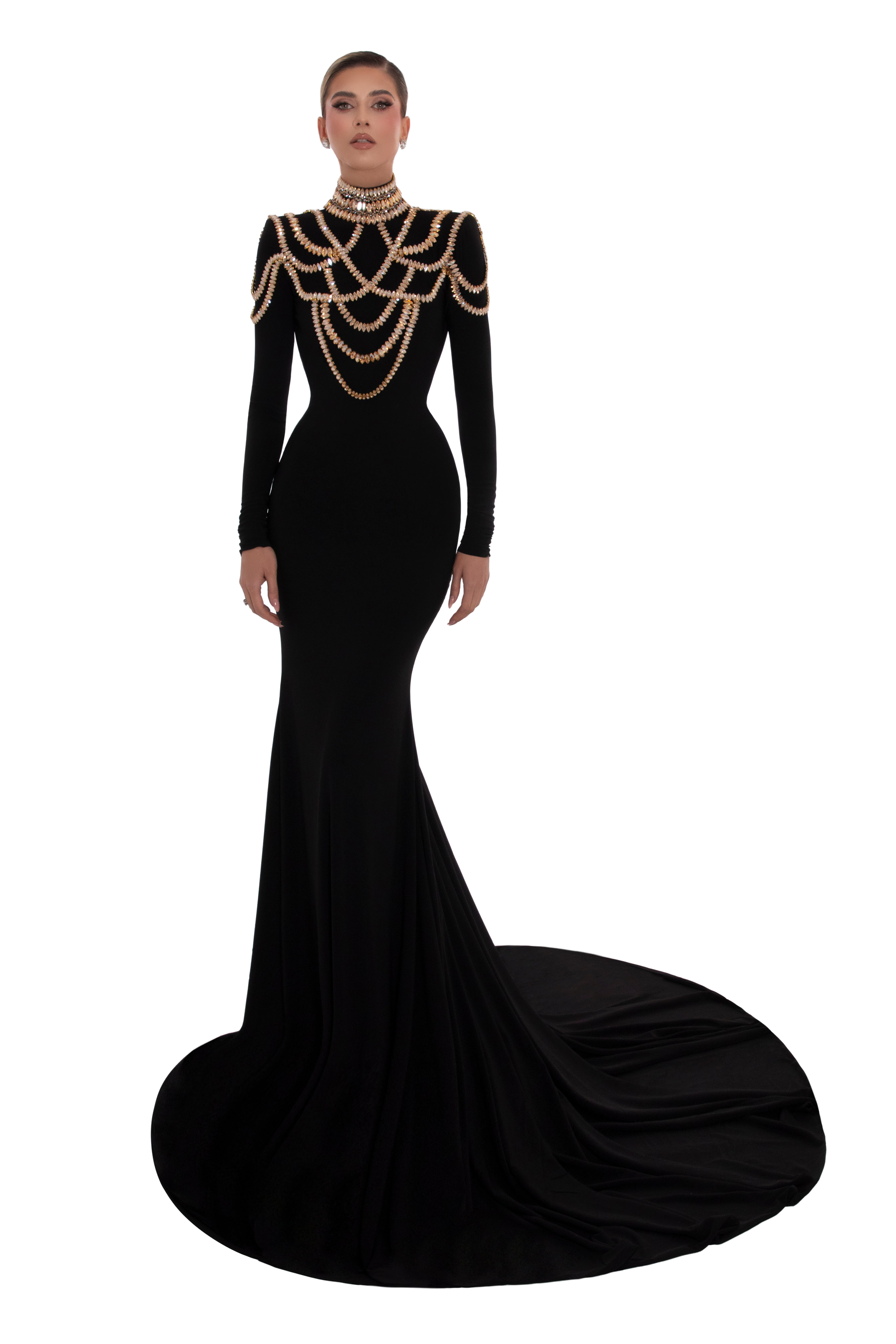 Backless Long Black Dress – ALBINA DYLA