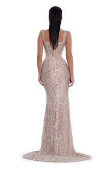 strapless open back dress Celestial Shimmer Dress – ALBINA DYLA
