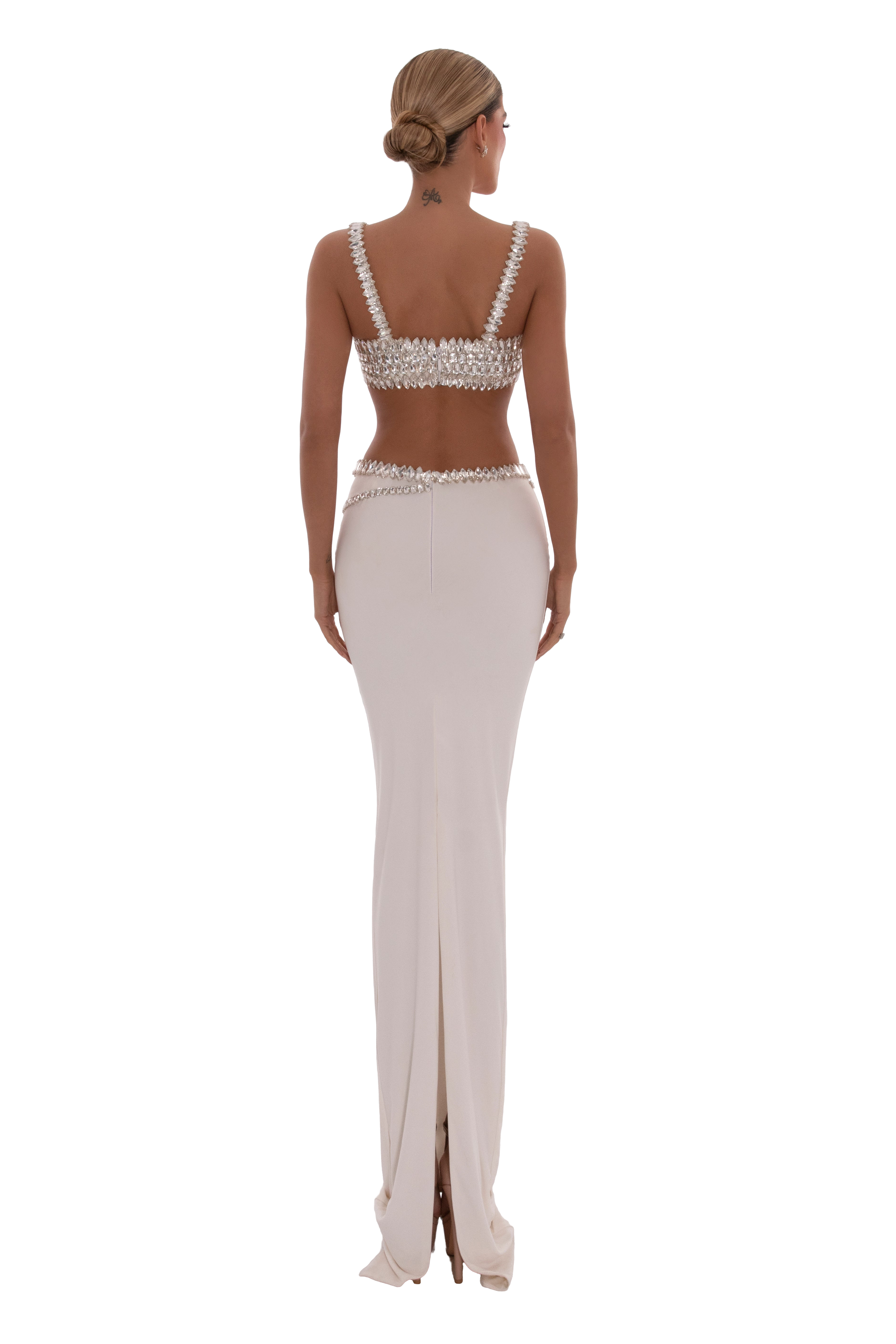 Beaded Crop Top And Skirt ALBINA DYLA Beaded Crop Top And Skirt ALBINA DYLA