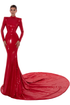 Red Sequin Evening Dress