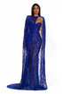 Embellished Cape Gown