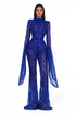 Embellished High-Neck Jumpsuit
