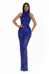 Embellished High-Neck Gown