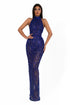 Embellished High-Neck Gown