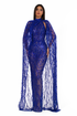 Embellished Cape Gown