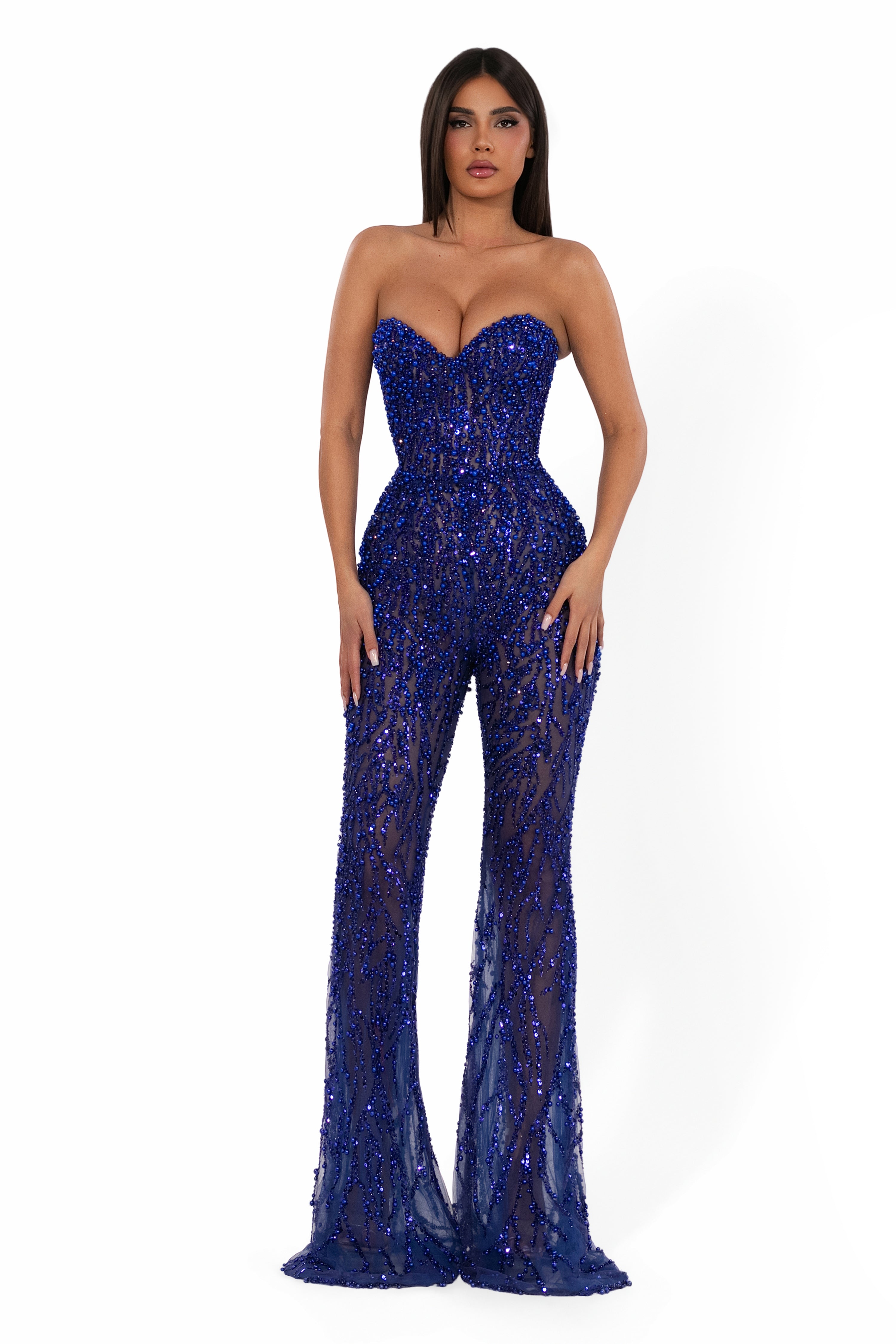 Embellished Sweetheart Jumpsuit – ALBINA DYLA