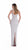 Pearl-Embellished Draped Gown