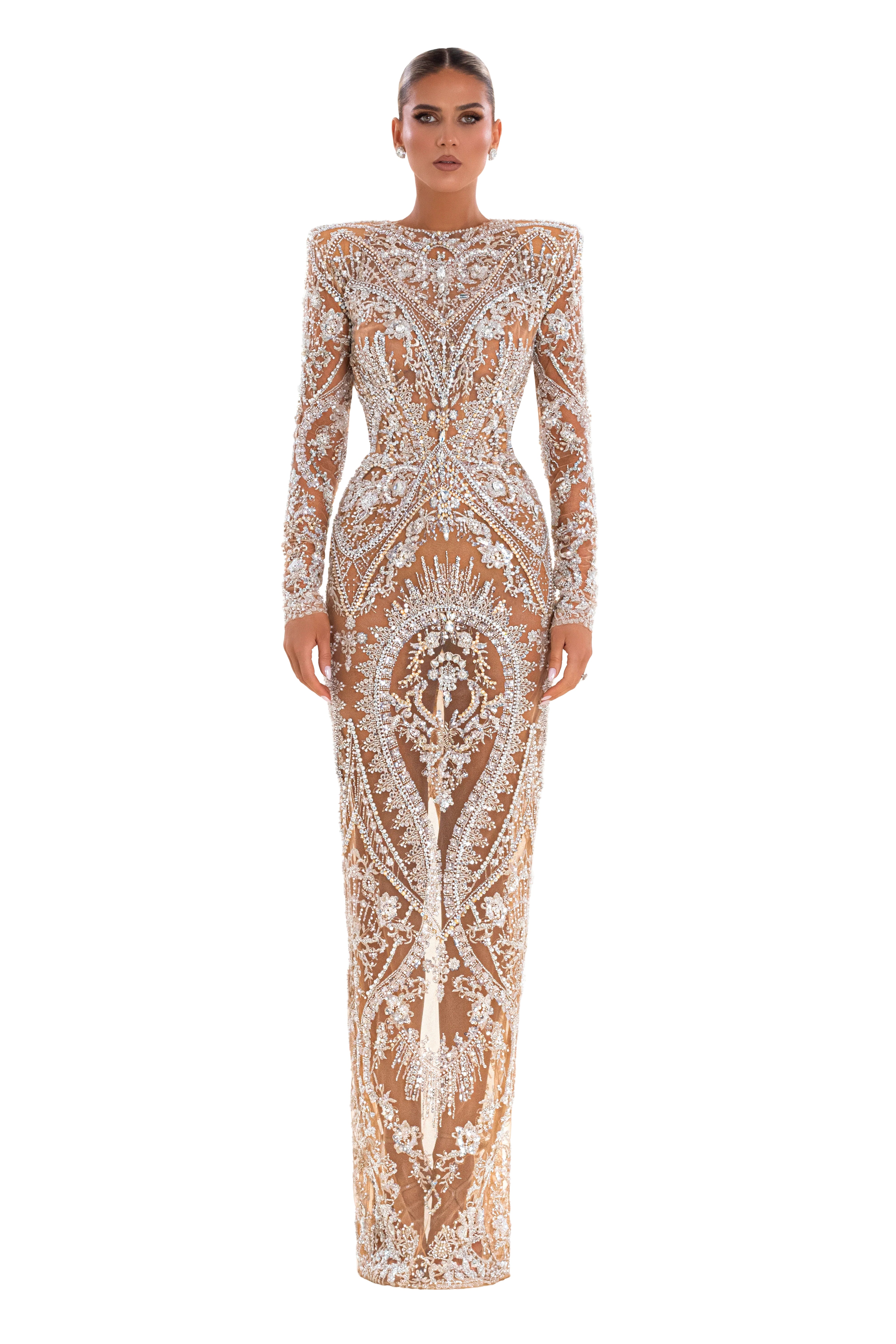 albina dyla silver dress Silver Long Dress M