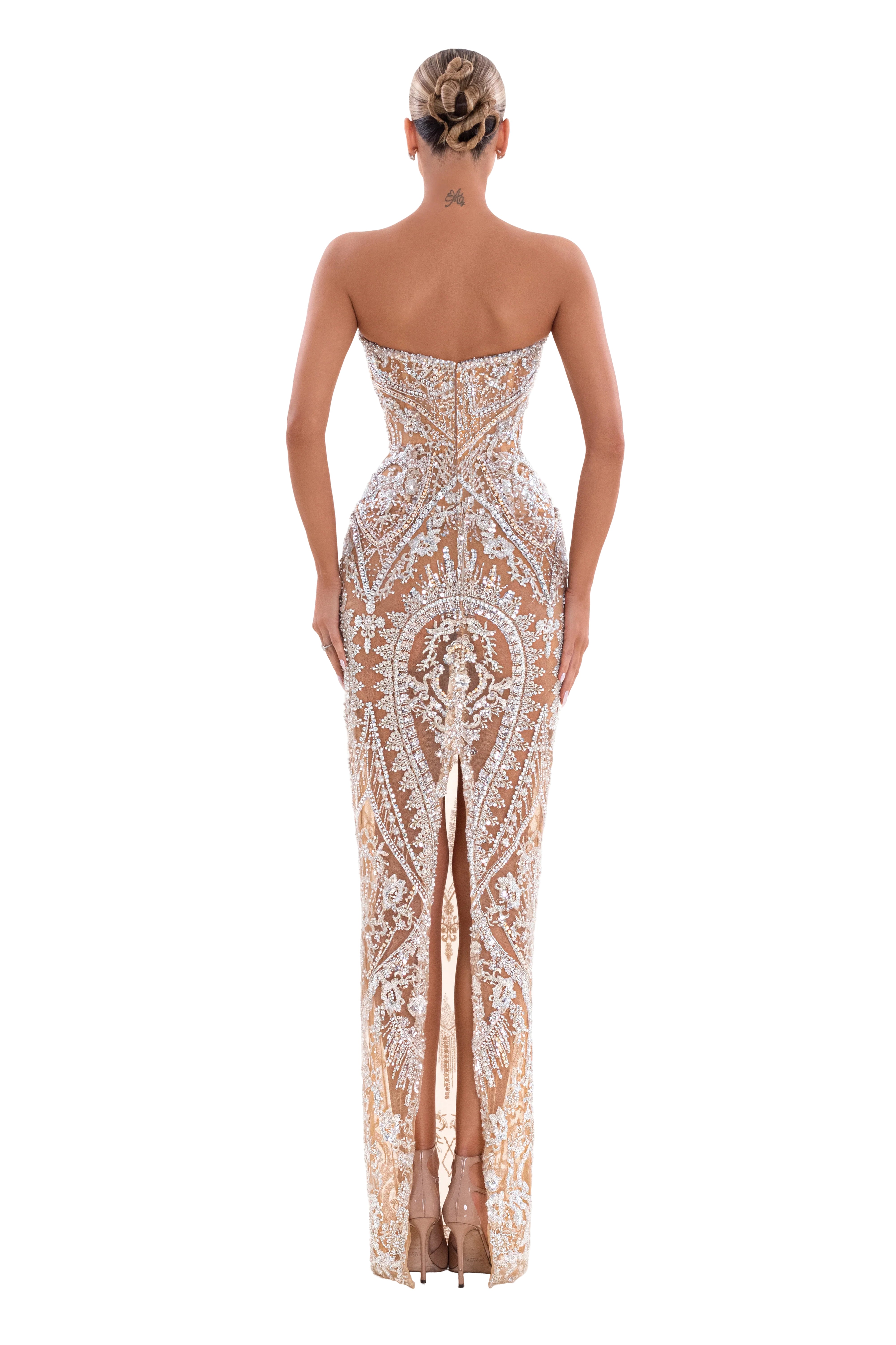 albina dyla corset dress Corset Silver Long Dress – ALBINA DYLA