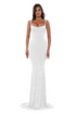 White Crystal Strap Gown
